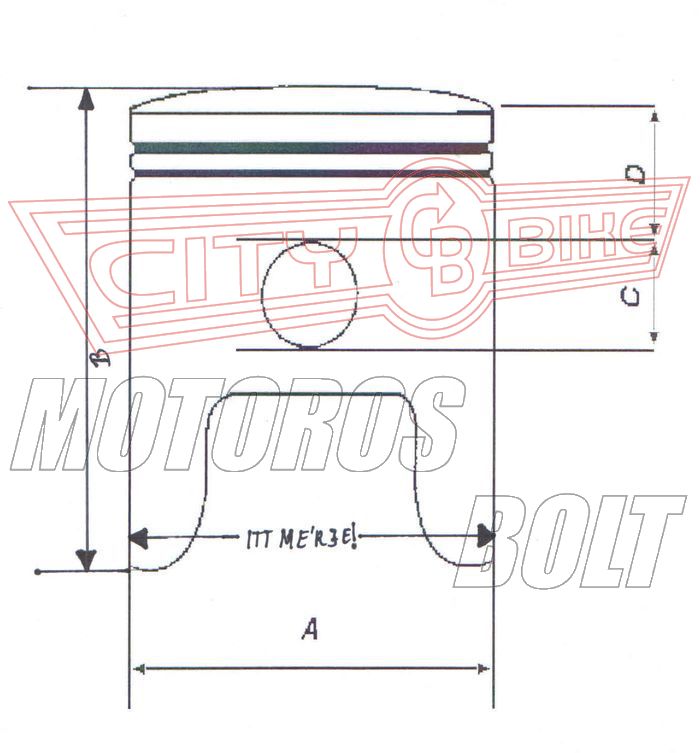 Dugattyú szett Yamaha TTR 125 00-09 54,50-55,00