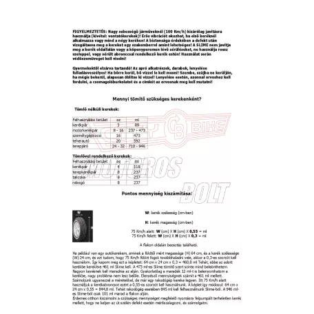 Defektjavító SLIME 237ml tömlő nélküli kerékhez