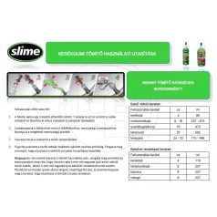   SLIME defektmegelőző és javító folyadék- max70km/h- tömlő nélküli kerékhez (946 ml)