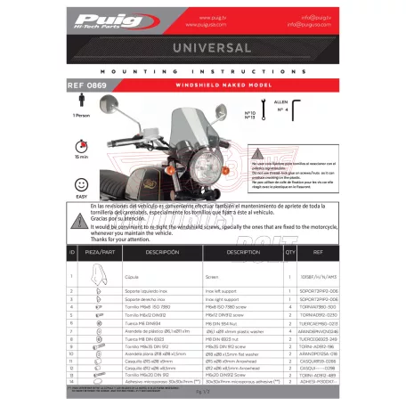 Plexi-univerzális PUIG füst színű