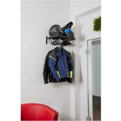   Bukósisak tartó+ akasztó tartó DUPLA LOUIS fekete színű