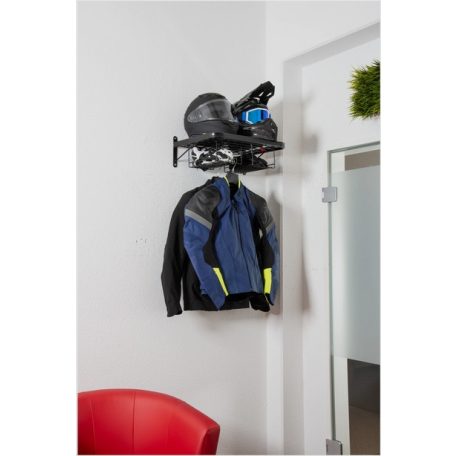 Bukósisak tartó+ akasztó tartó DUPLA LOUIS fekete színű