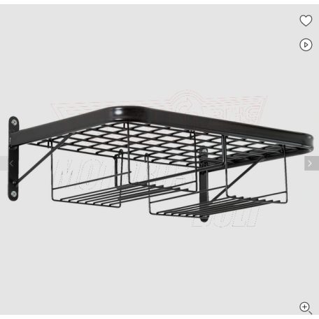 Bukósisak tartó+ akasztó tartó DUPLA LOUIS fekete színű