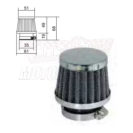 Levegőszűrő-TUNING 35mm RACING RMS