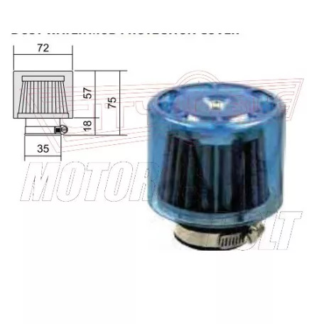 Levegőszűrő-TUNING 35mm RACING ANTI AQUA! RMS