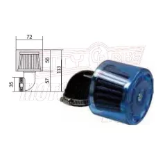 Levegőszűrő-TUNING 35mm RACING ANTI AQUA! 90fok RMS