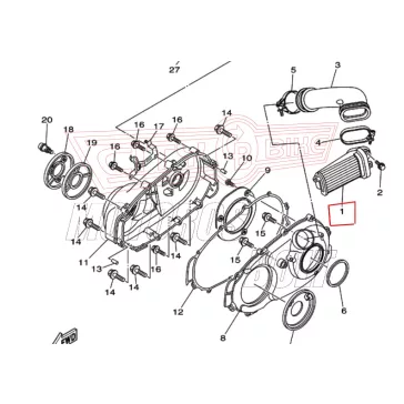 Levegőszűrő YAMAHA T-MAX 500 (08-11) RMS