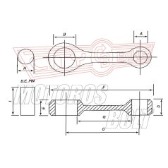 Hajtókarszett PIAGGIO 50 4T Rocket