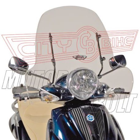 Plexi-szélvédő Piaggio Beverly Tourer 125-250-300-400 (08-10) / Piaggio Beverly 500 (03-07) GIVI