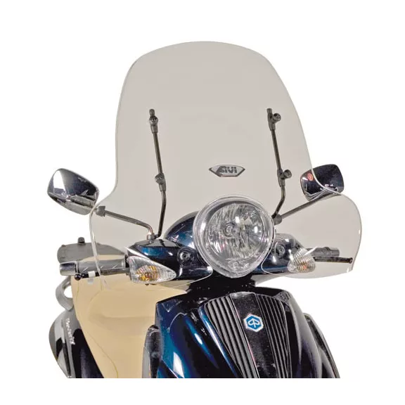 Plexi-szélvédő Piaggio Beverly Tourer 125-250-300-400 (08-10) / Piaggio Beverly 500 (03-07) GIVI Plexi-szélvédő Piaggio Beverly Tourer 125-250-300-400 (08-10) / Piaggio Beverly 500 (03-07) GIVI