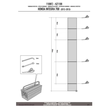 Csomagtartó alap Honda Integra 700 (12-13) GIVI