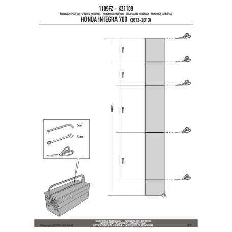 Csomagtartó alap Honda Integra 700 (12-13) GIVI