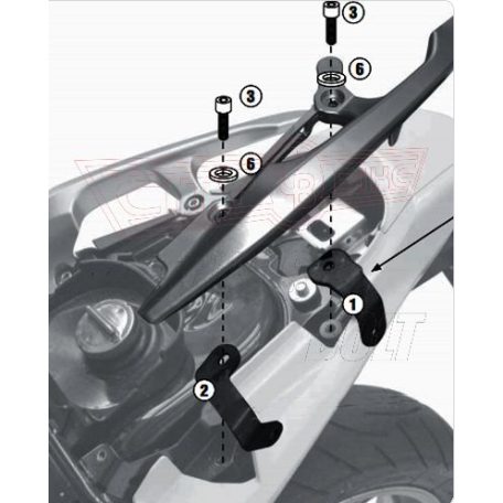 Kiegészítő szett oldaldoboz tartóhoz Honda Integra 700 (12-13) GIVI