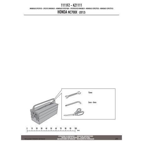 Csomagtartó alap Honda NC 700 S (12-13) / Honda NC 750 S (14-15) / Honda NC 700 X (12-13) / Honda NC 750 X (14-15) GIVI