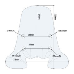   Plexi-szélvédő Honda SH 125I-150I ABS (12-16) / Honda SH 125I-150I (2017-2019) GIVI