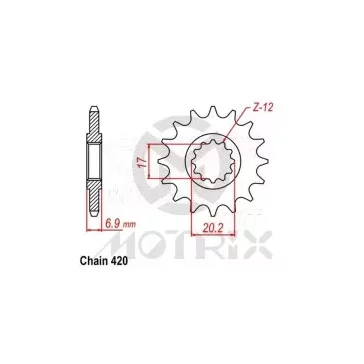 Lánckerék első 1120-15 MOTRIX