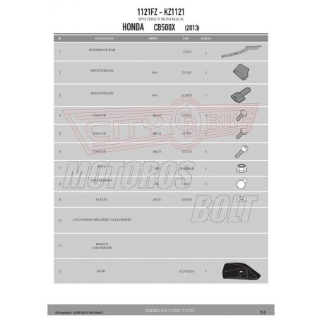 Csomagtartó alap HONDA CB 500 X (2013-2018) / Honda CB 500 X (2019-2023) GIVI