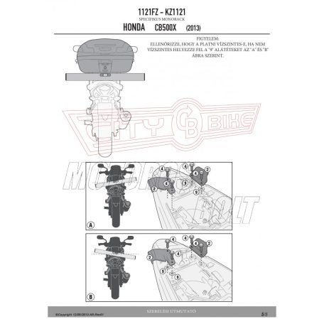 Csomagtartó alap HONDA CB 500 X (2013-2018) / Honda CB 500 X (2019-2023) GIVI