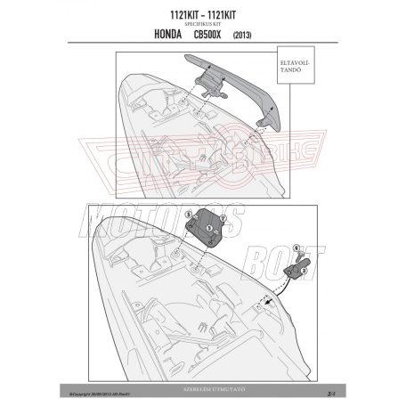 Oldaldoboztartóhoz kiegészítő szett HONDA CB 500 X (13-23)/ NX 500 (2024) GIVI