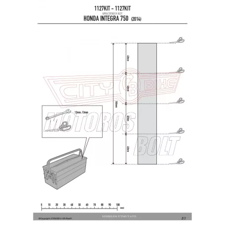 Kiegészítő szett oldaldoboz tartóhoz HONDA INTEGRA 750 (14-15) GIVI