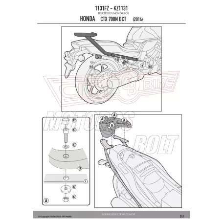 Csomagtartó alap HONDA CTX 700N DCT (14-16) GIVI