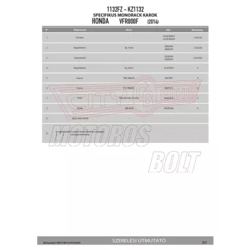 Csomagtartó alap HONDA VFR 800 F (14-18) GIVI
