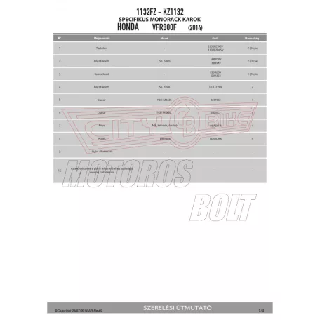 Csomagtartó alap HONDA VFR 800 F (14-18) GIVI