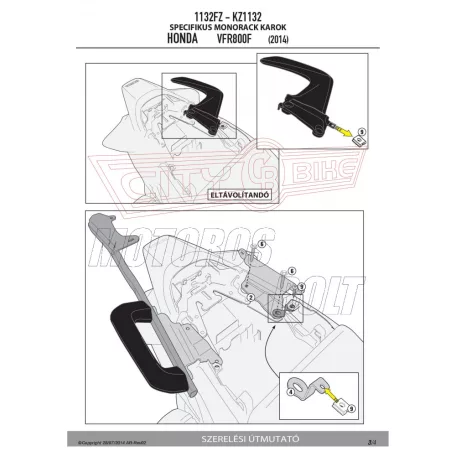 Csomagtartó alap HONDA VFR 800 F (14-18) GIVI