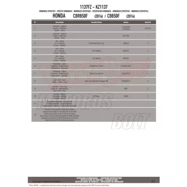   Csomagtartó alap HONDA CB 650 F / HONDA CBR 650 F (2014-2016) / HONDA CB 650 F (2017-2018) GIVI