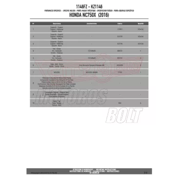   Csomagtartó alap Honda NC 750 S (2016-2018) / Honda NC 750 X (2016-2018) GIVI