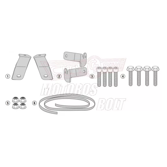 Kiegészítő szett oldaldoboz tartóhoz Honda NC 750 S (2016-2018) / Honda NC 750 X (2016-2018) GIVI Kiegészítő szett oldaldoboz tartóhoz Honda NC 750 S (2016-2018) / Honda NC 750 X (2016-2018) GIVI
