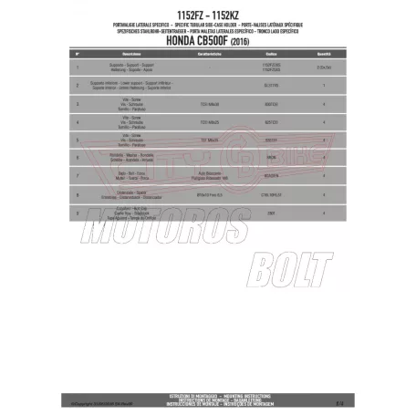 Csomagtartó alap Honda CB 500 F (2016-2018) GIVI