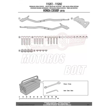 Csomagtartó alap Honda CB 500 F (2016-2018) GIVI