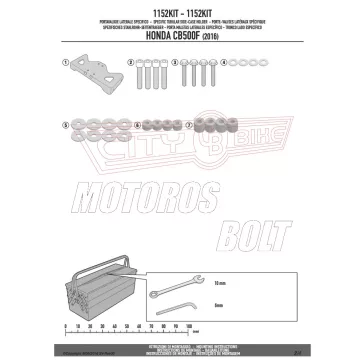   Kiegészítő szett oldaldoboz tartóhoz Honda CB 500 F (2016-2018) GIVI