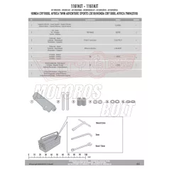   Kiegészítő szett oldaldoboz tartóhoz Honda CRF 1000 L Africa Twin (2018) / Honda CRF 1000 L Africa Twin Adventure Sports (2018) GIVI