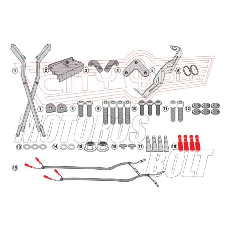 Csomagtartó kar Honda CB 1000 R (2018-2020) / Honda CB 1000 R (2021-2024) GIVI