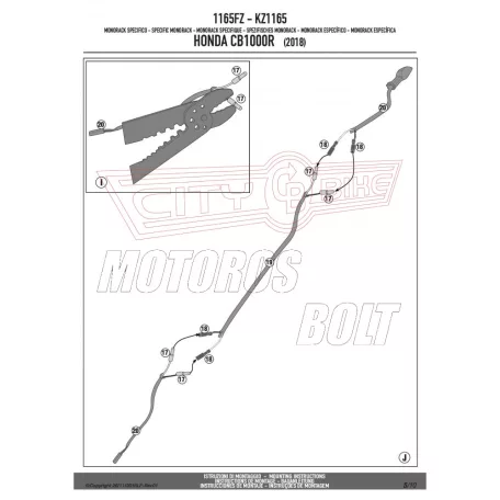 Csomagtartó alap Honda CB 1000 R (2018-2020) / Honda CB 1000 R (2021-2024) GIVI