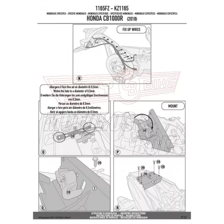 Csomagtartó alap Honda CB 1000 R (2018-2020) / Honda CB 1000 R (2021-2024) GIVI