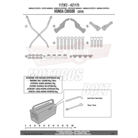 Csomagtartó alap Honda CB 650 R (2019) GIVI
