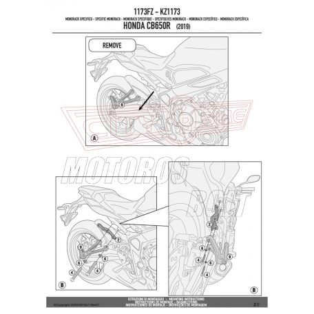 Csomagtartó alap Honda CB 650 R (2019) GIVI