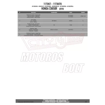   Kiegészítő szett csomagtartó alaphoz Honda CB 650 R (2019) GIVI