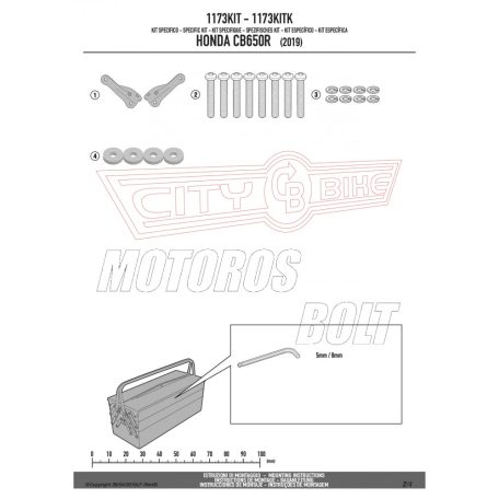 Kiegészítő szett csomagtartó alaphoz Honda CB 650 R (2019) GIVI