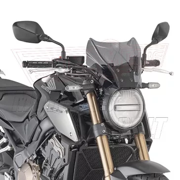   Plexi-szélvédő Honda CB 650 R (2019-2023) / Honda CB 1000 R (2018-2020) / Yamaha MT-09 /MT-09 SP (2021-2023) /Yamaha MT-07 (2021-2023) GIVI