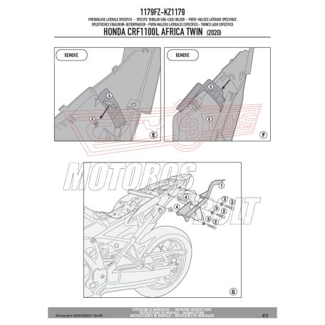 Csomagtartó alap Honda CRF 1100 L Africa Twin (2020-2023) GIVI