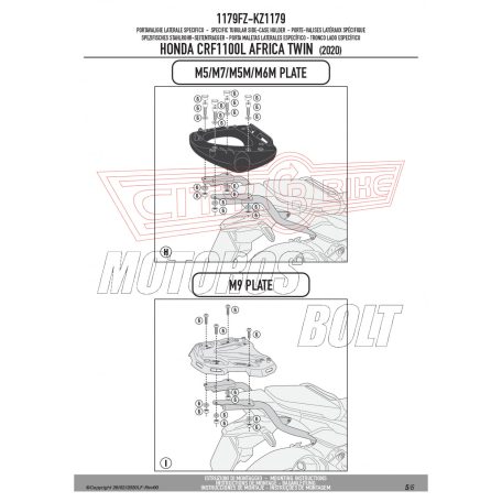 Csomagtartó alap Honda CRF 1100 L Africa Twin (2020-2023) GIVI