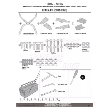 Csomagtartó alap HONDA CB 650 R (21-23) GIVI