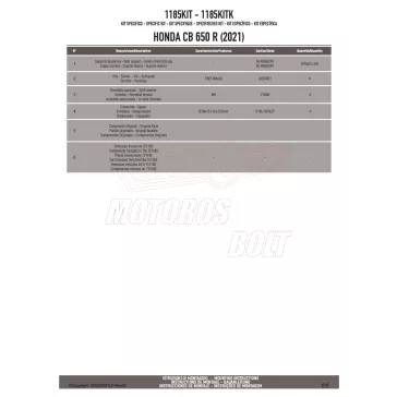   Kiegészítő szett oldaldoboz tartóhoz HONDA CB 650 R (21-23) GIVI