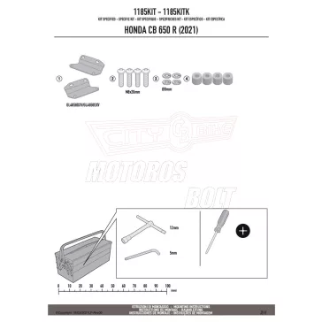   Kiegészítő szett oldaldoboz tartóhoz HONDA CB 650 R (21-23) GIVI
