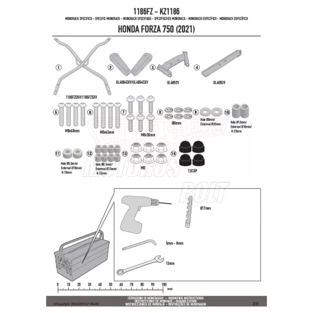 Csomagtartó alap HONDA FORZA 750 (21-25) GIVI