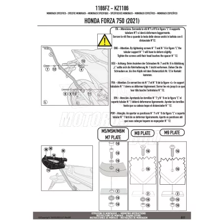 Csomagtartó alap HONDA FORZA 750 (21-25) GIVI